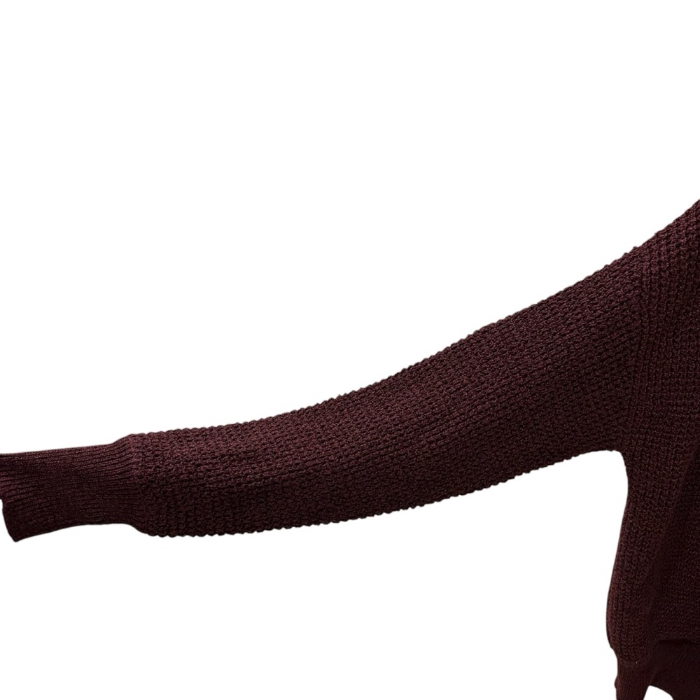 ASTR The Label Stephanie V Neck Wrap sweater in Burgundy Medium - Picture 9 of 11